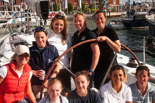 An all womens boat, Southern Child, races in the 2013 RORC Morgans Cup © Corinna Halloran